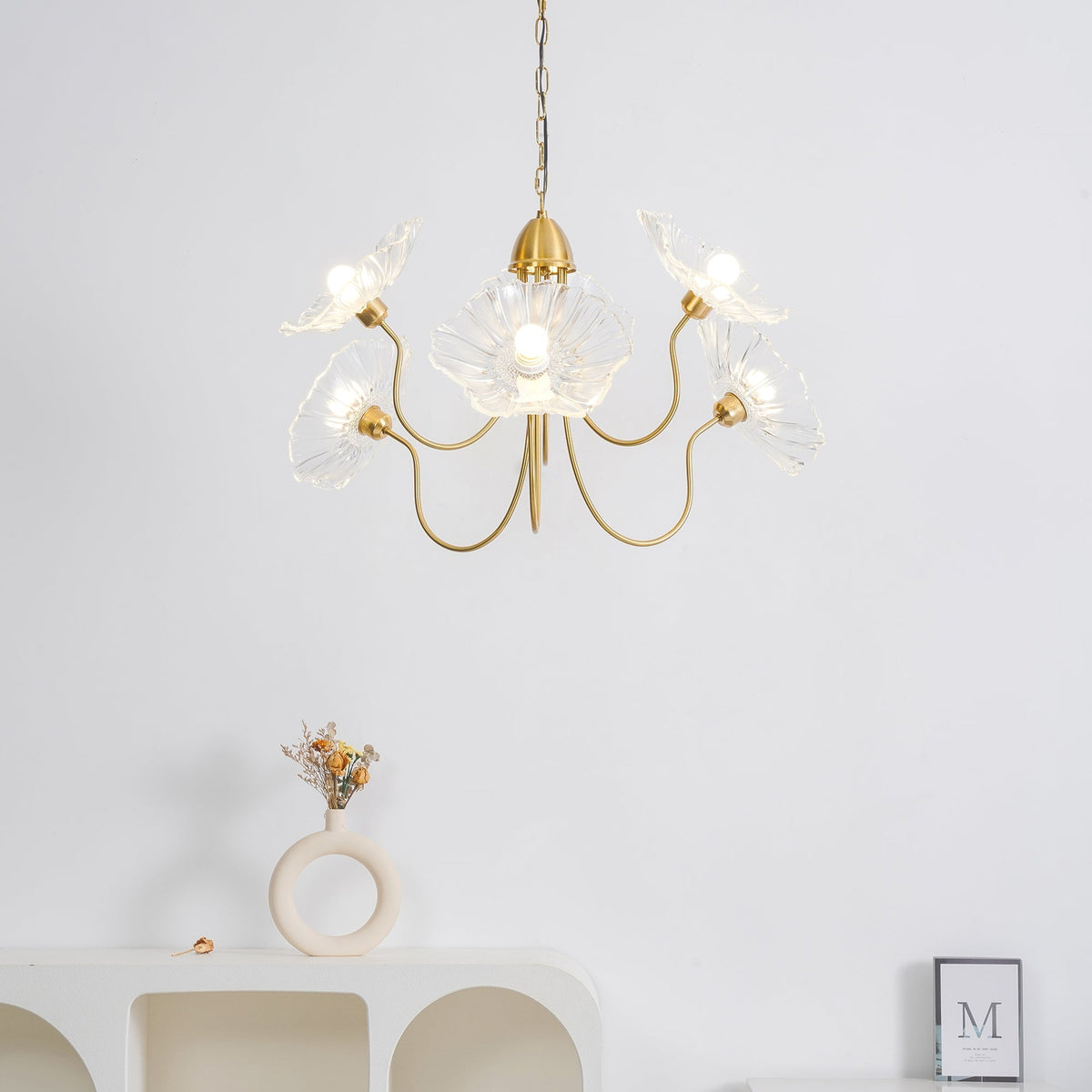 Delicate Lotus Leaf Chandelier