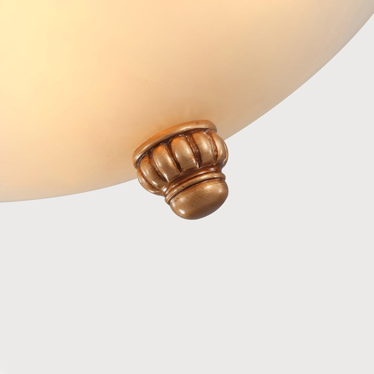 Deltana Resin Flush Mount Ceiling Light with Glass Accents