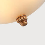Deltana Resin Flush Mount Ceiling Light with Glass Accents
