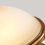 Deltana Resin Flush Mount Ceiling Light with Glass Accents