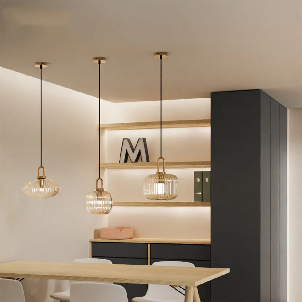 Modern Simple Clear Light Stripe Led Chandelier