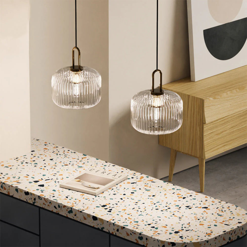 Modern Simple Clear Light Stripe Led Chandelier