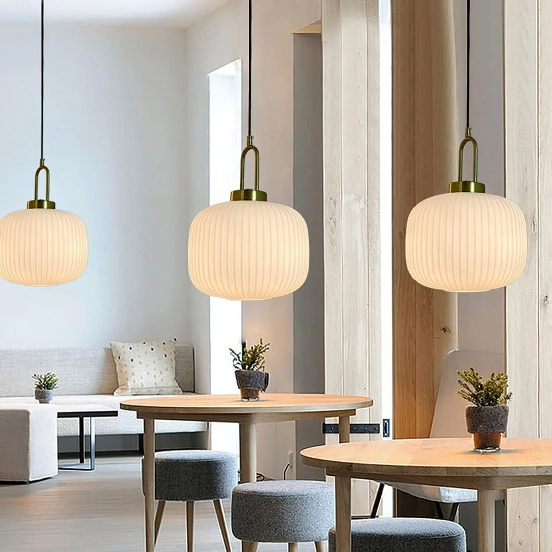 Modern Simple Clear Light Stripe Led Chandelier