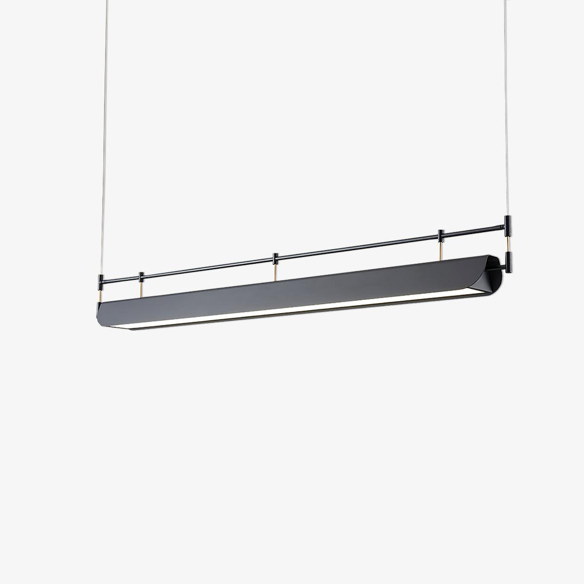 Dessau Modern Linear LED Chandelier in Black for Dining Room