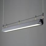 Dessau Modern Linear LED Chandelier in Black for Dining Room