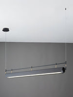Dessau Modern Linear LED Chandelier in Black for Dining Room