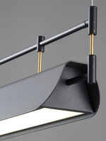 Dessau Modern Linear LED Chandelier in Black for Dining Room