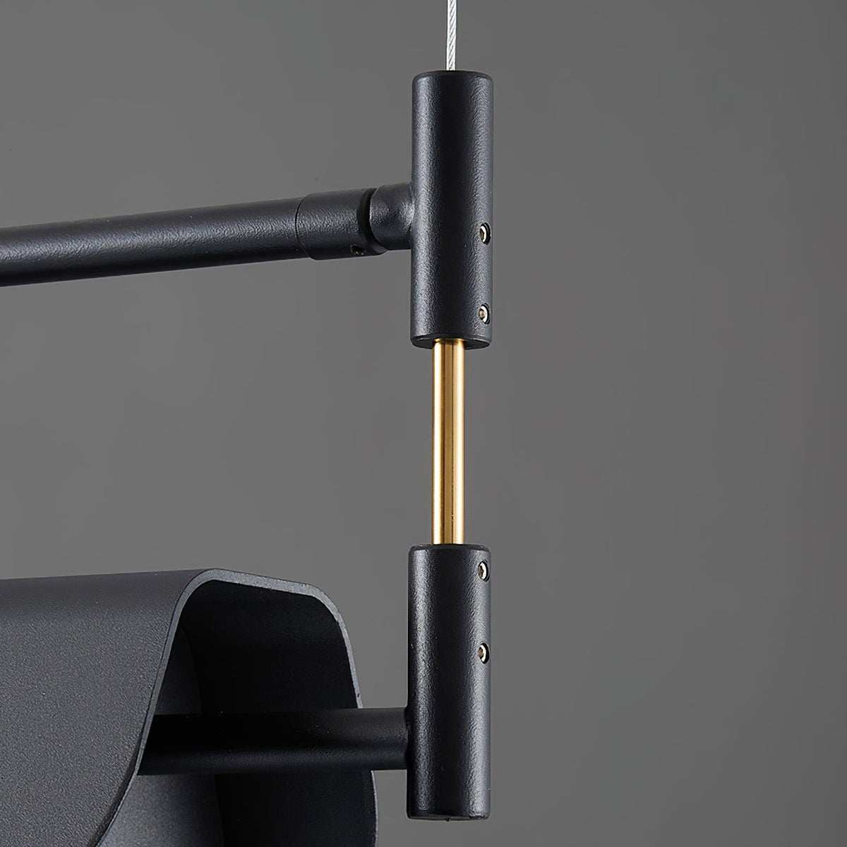 Dessau Modern Linear LED Chandelier in Black for Dining Room