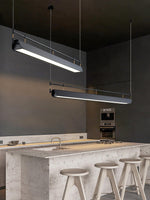 Dessau Modern Linear LED Chandelier in Black for Dining Room