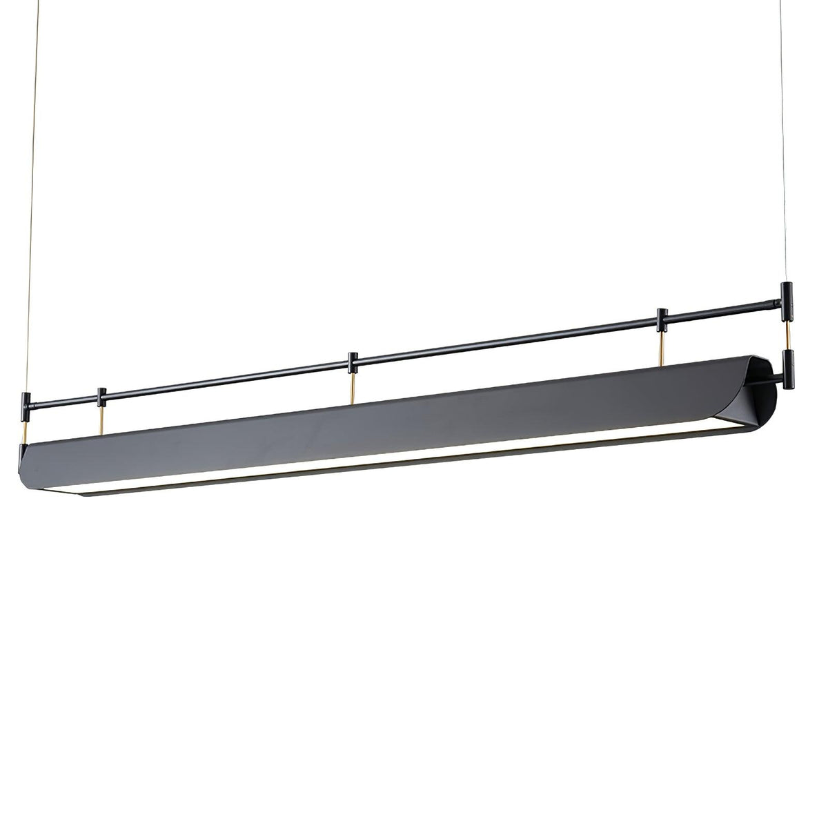 Dessau Modern Linear LED Chandelier in Black for Dining Room
