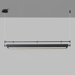 Dessau Modern Linear LED Chandelier in Black for Dining Room