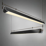 Dessau Modern Linear LED Chandelier in Black for Dining Room