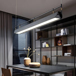 Dessau Modern Linear LED Chandelier in Black for Dining Room