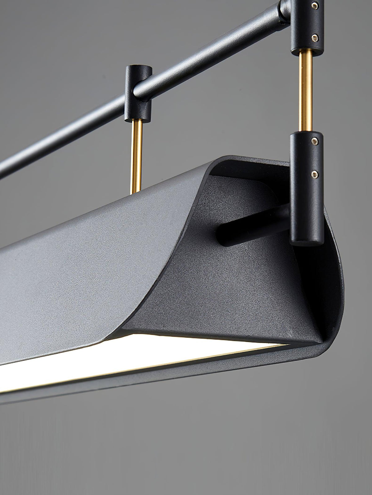 Dessau Modern Linear LED Chandelier in Black for Dining Room