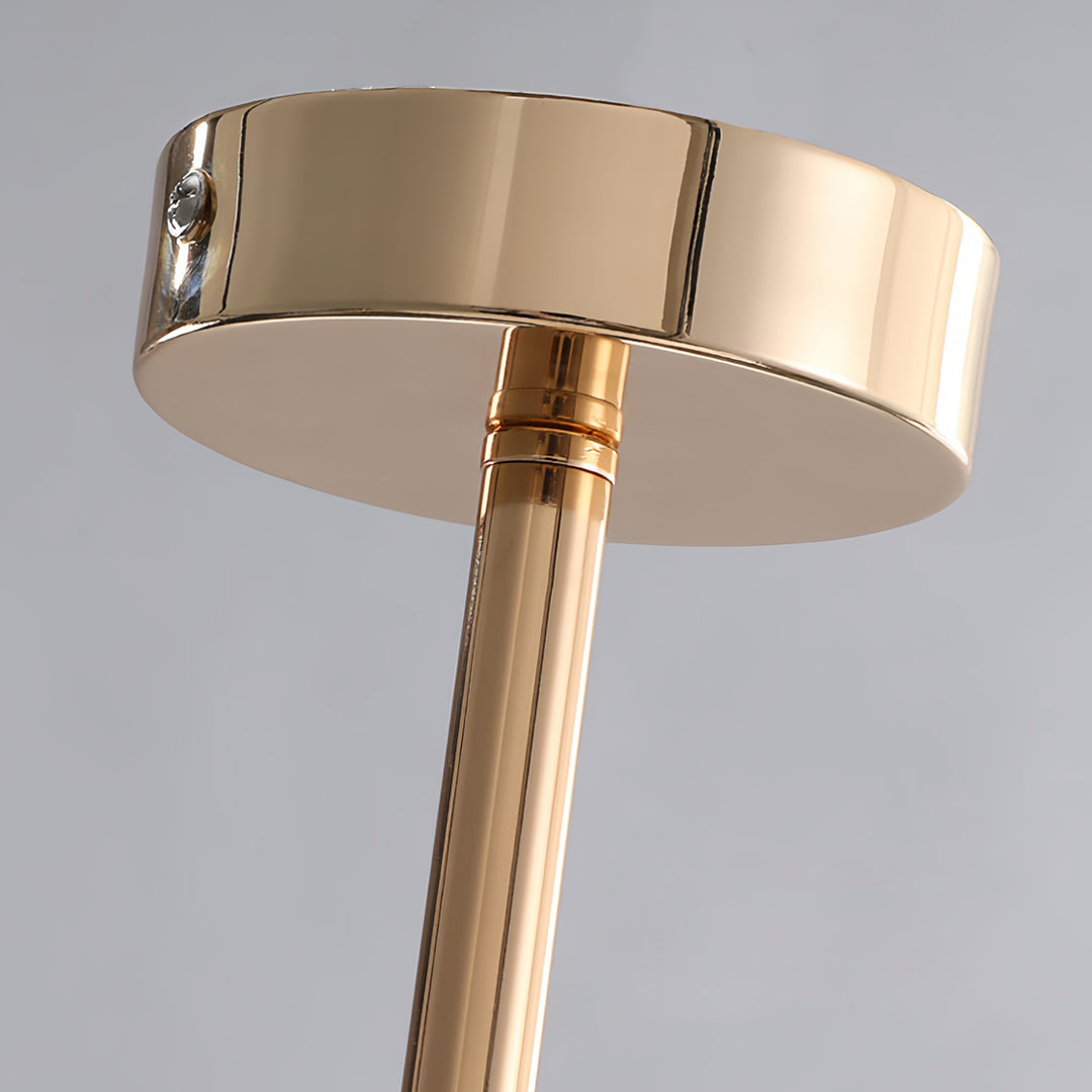 Aurelia Six-Light Clear Glass Flush Mount Ceiling Light in Champagne Gold