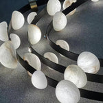 Dew Drops Alabaster Chandelier – Modern LED Pendant Light for Dining Room and Living Room