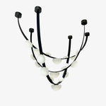 Dew Drops Alabaster Chandelier – Modern LED Pendant Light for Dining Room and Living Room