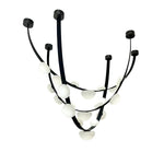 Dew Drops Alabaster Chandelier – Modern LED Pendant Light for Dining Room and Living Room