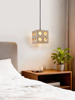 Dice Travertine Pendant Light – Modern Sculptural Cube Pendant for Dining & Living Spaces