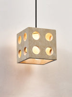 Dice Travertine Pendant Light – Modern Sculptural Cube Pendant for Dining & Living Spaces