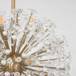 Dickinson Crystal Chandelier — Modern Gold Starburst Pendant Light for Dining Room and Foyer