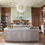 Dickinson Crystal Chandelier — Modern Gold Starburst Pendant Light for Dining Room and Foyer
