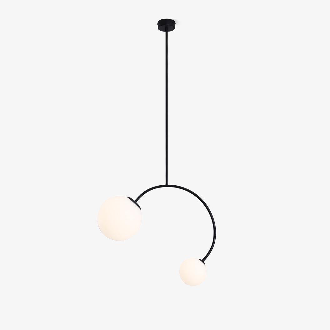 Balance Glass Pendant Light – Modern Brass & Black Designer Ceiling Lamp