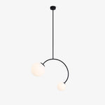 Balance Glass Pendant Light – Modern Brass & Black Designer Ceiling Lamp