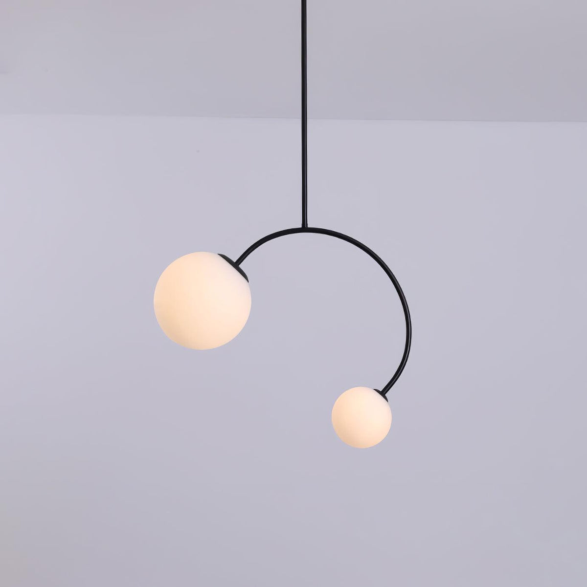 Balance Glass Pendant Light – Modern Brass & Black Designer Ceiling Lamp