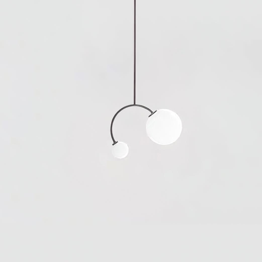Balance Glass Pendant Light – Modern Brass & Black Designer Ceiling Lamp