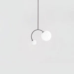 Balance Glass Pendant Light – Modern Brass & Black Designer Ceiling Lamp