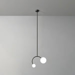 Balance Glass Pendant Light – Modern Brass & Black Designer Ceiling Lamp
