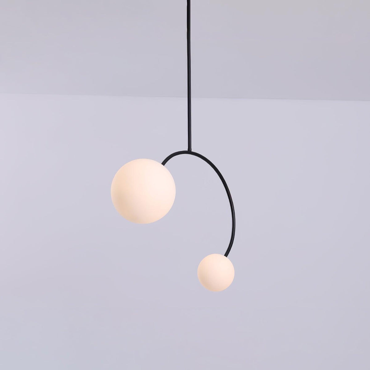 Balance Glass Pendant Light – Modern Brass & Black Designer Ceiling Lamp