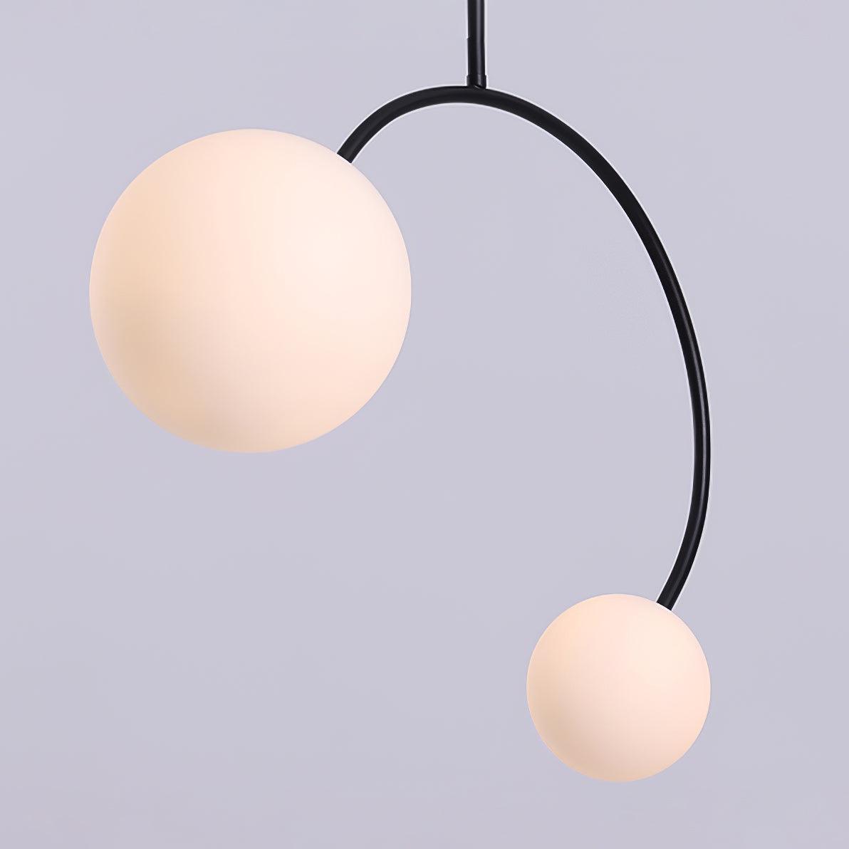 Balance Glass Pendant Light – Modern Brass & Black Designer Ceiling Lamp