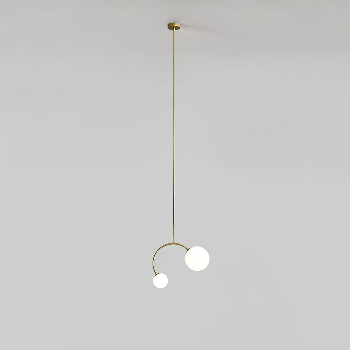 Balance Glass Pendant Light – Modern Brass & Black Designer Ceiling Lamp