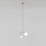 Balance Glass Pendant Light – Modern Brass & Black Designer Ceiling Lamp