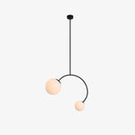Balance Glass Pendant Light – Modern Brass & Black Designer Ceiling Lamp