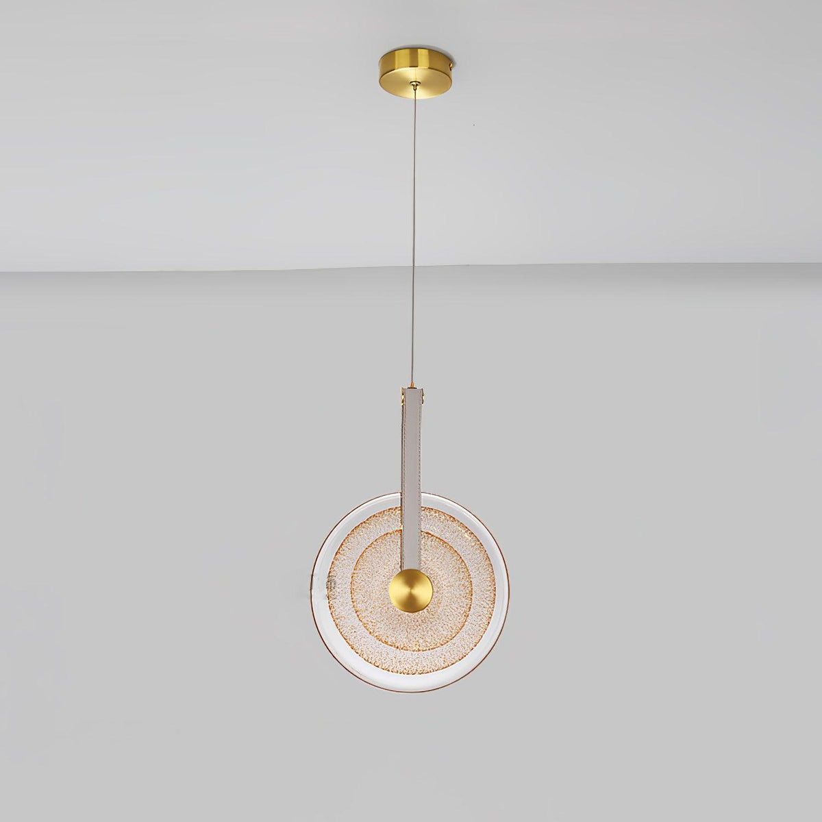 Paolo Castelli Disc Pendant Light in Gold Leaf Murano Glass