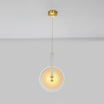 Paolo Castelli Disc Pendant Light in Gold Leaf Murano Glass