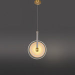 Paolo Castelli Disc Pendant Light in Gold Leaf Murano Glass