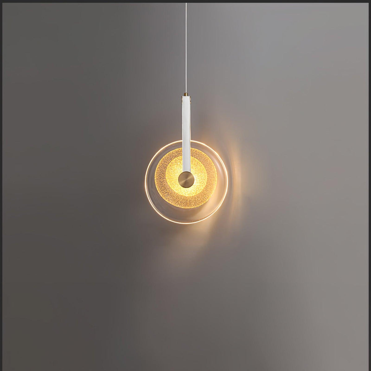 Paolo Castelli Disc Pendant Light in Gold Leaf Murano Glass