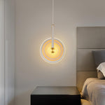 Paolo Castelli Disc Pendant Light in Gold Leaf Murano Glass