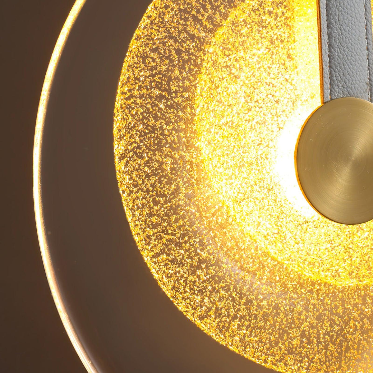 Paolo Castelli Disc Pendant Light in Gold Leaf Murano Glass