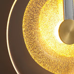 Paolo Castelli Disc Pendant Light in Gold Leaf Murano Glass