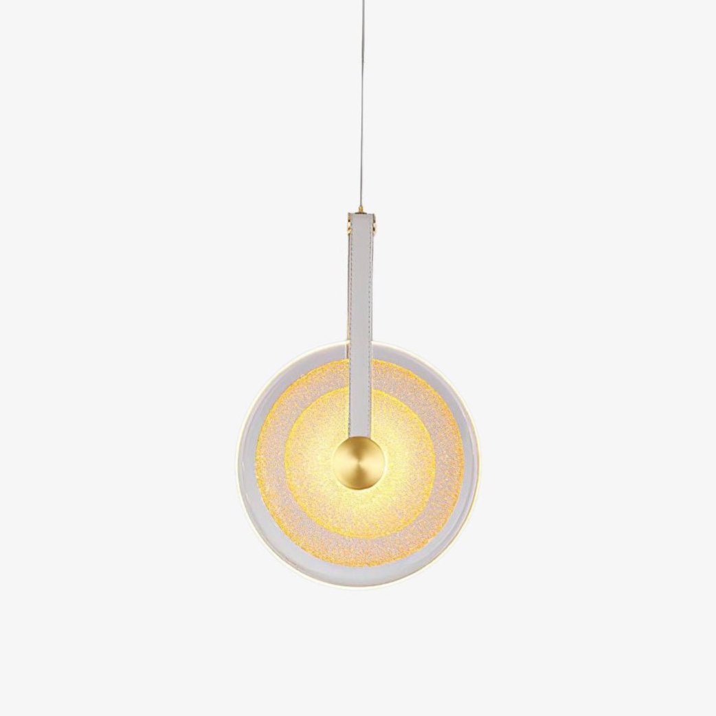 Paolo Castelli Disc Pendant Light in Gold Leaf Murano Glass