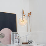 Paolo Castelli Disc Pendant Light in Gold Leaf Murano Glass