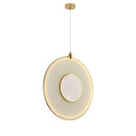 Dix Heures Designer Fabric Pendant Light, Gold & Beige, Modern LED Ceiling Lamp