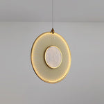 Dix Heures Designer Fabric Pendant Light, Gold & Beige, Modern LED Ceiling Lamp