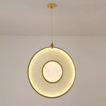 Dix Heures Designer Fabric Pendant Light, Gold & Beige, Modern LED Ceiling Lamp