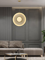 Dix Heures Designer Fabric Pendant Light, Gold & Beige, Modern LED Ceiling Lamp